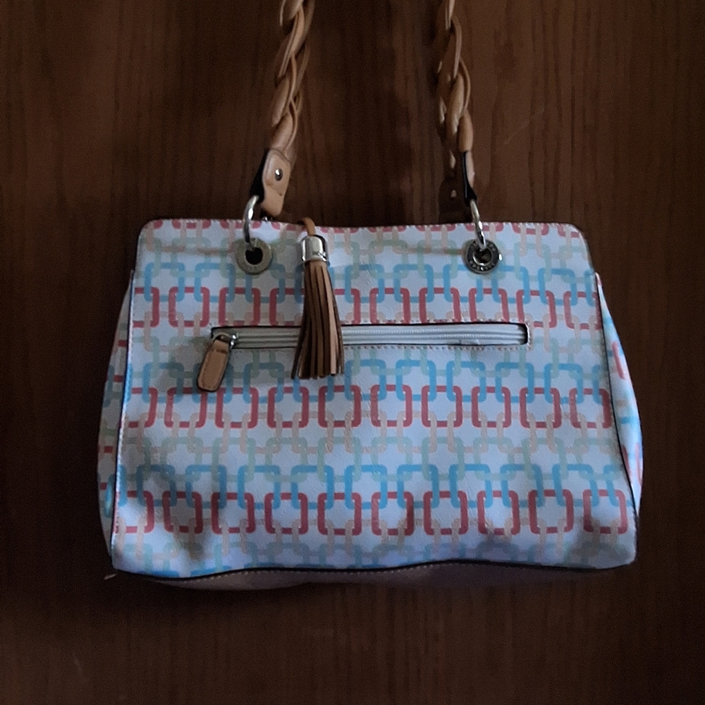 Stylish Patterned Tote Bag - Multicolor